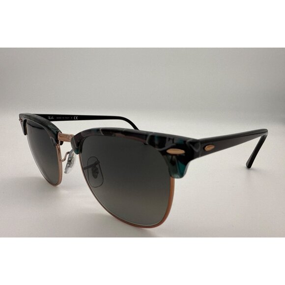 Ray Ban RB3016 Clubmaster Fleck Sunglasses Grey Green Gradient Gold trim - Picture 11 of 13